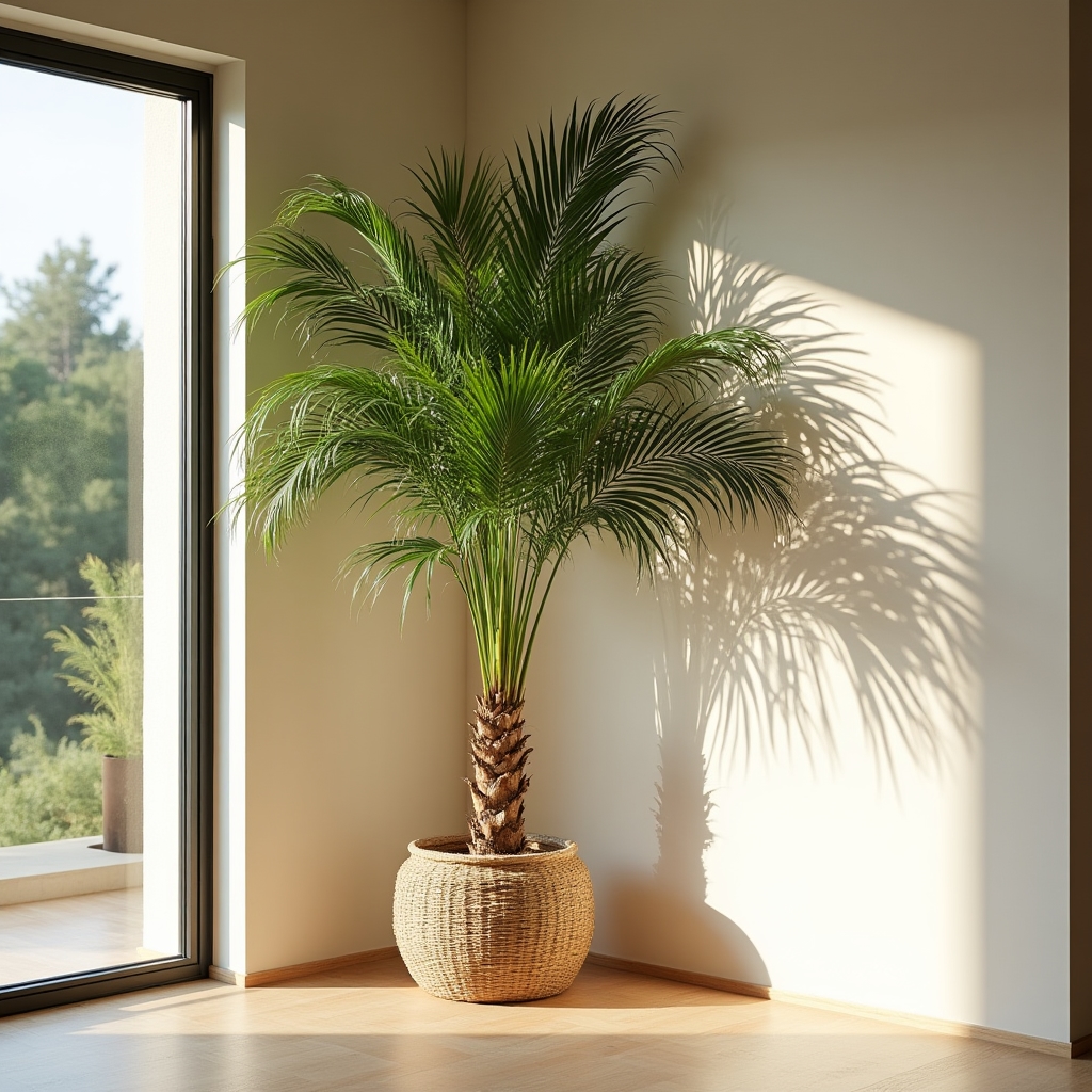 Kentia Palme mit gefiederten Wedeln
